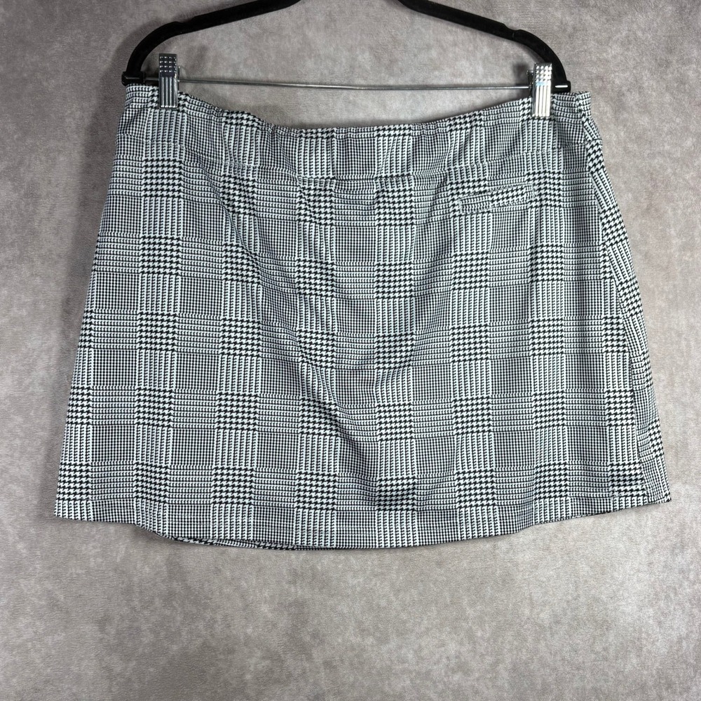 Pebble Beach Skort Women XXL Black White Dry-Luxe Performance Houndstooth Golf